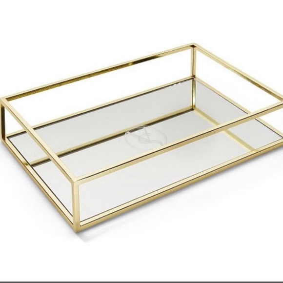 Victoria's Secret Storage & Organization Victorias Secret Mirror Vanity Tray Gold Trim Brand